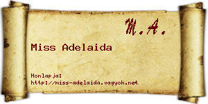 Miss Adelaida névjegykártya